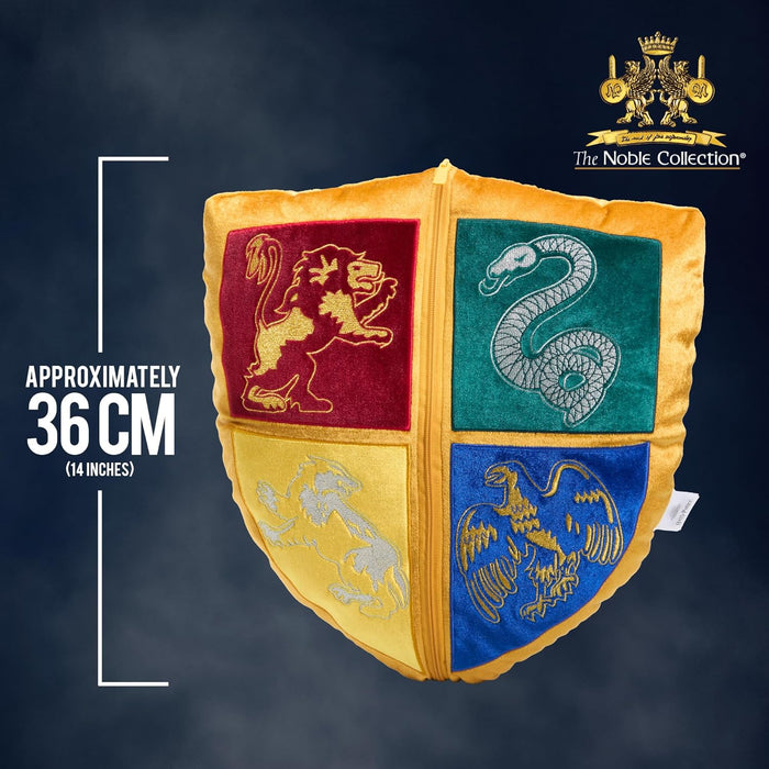 NOBLE Hogwarts Shield Plush With Golden Snitch 36Cm