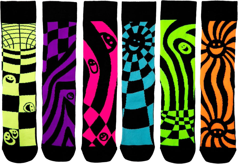 United Oddsocks RAVE ON 6 Odd socks gift box | UNISEX UK 5-10 | EUR 38-44 | US 6-11