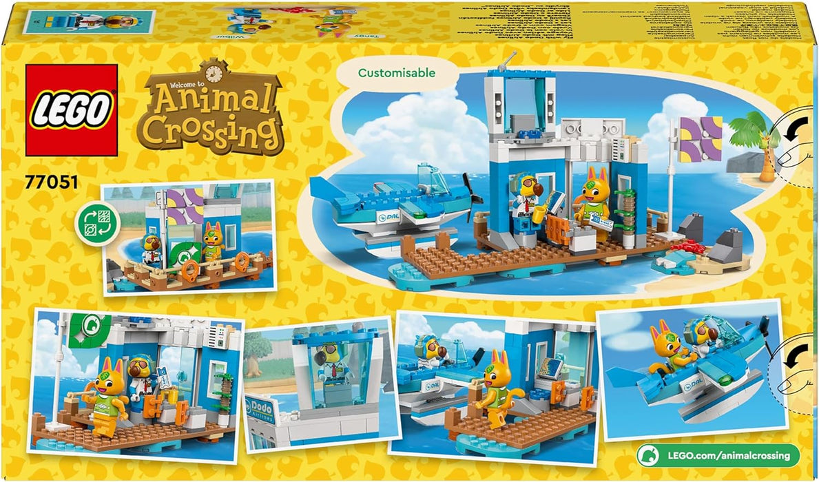 LEGO Animal Crossing Fly with Dodo Airlines Airport Playset, Plane Toy for 7 Plus Year Old Girls & Boys, with a Pilot Minifigure, Set Inspired by the Video Game Series, Birthday Gift for Kids 77051