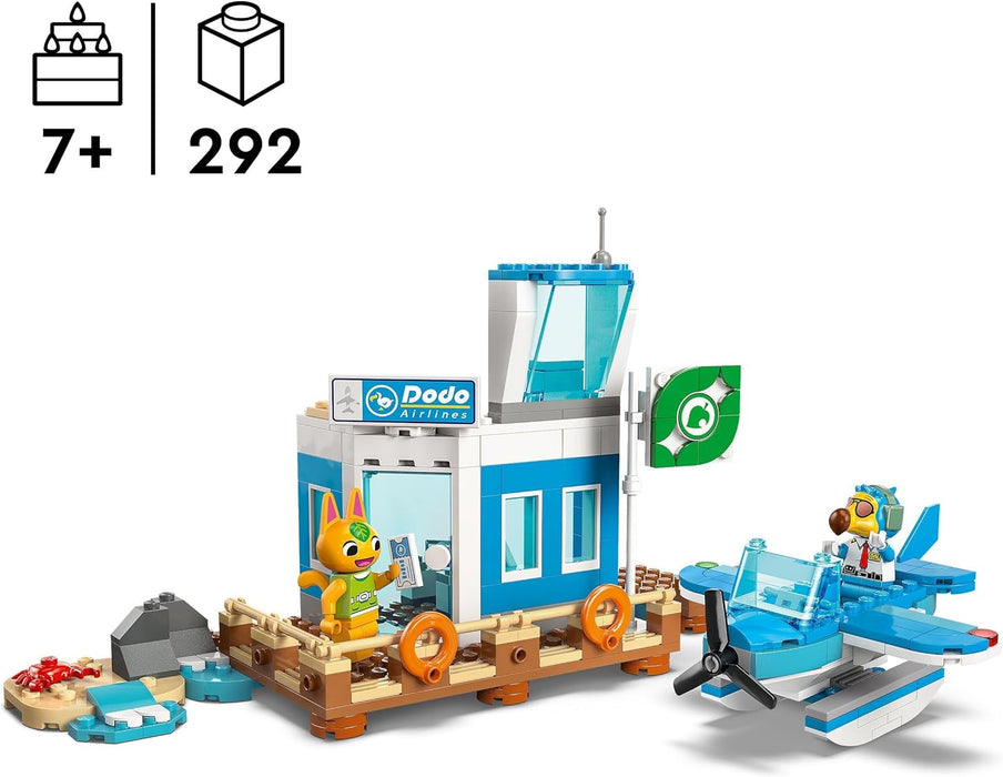 LEGO Animal Crossing Fly with Dodo Airlines Airport Playset, Plane Toy for 7 Plus Year Old Girls & Boys, with a Pilot Minifigure, Set Inspired by the Video Game Series, Birthday Gift for Kids 77051