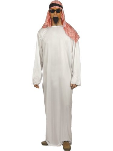 Smiffys Fake Sheikh Costume, White (Size M)