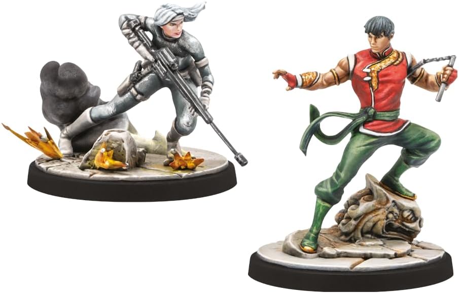 ATOMIC MASS GAMES | Marvel Crisis Protocol - Shang Chi & Silver Sable | Miniatures Game | Ages 14+ | 2 Players | 45 Minutes Playing Time