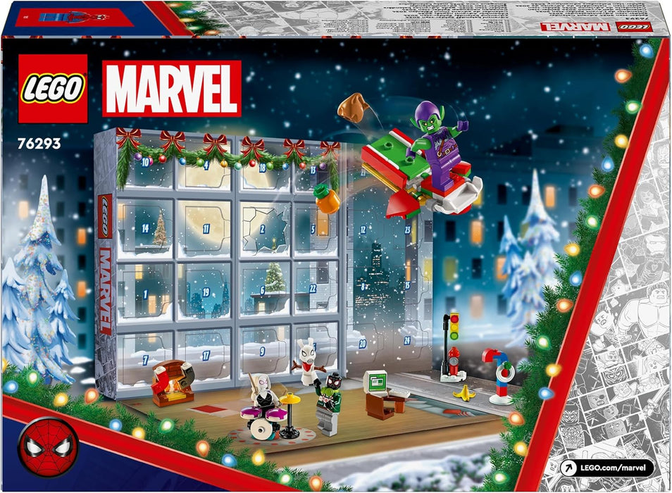 LEGO Marvel Spider-Man Advent Calendar 2024, Buildable Christmas Countdown Toy for Kids, with 24 Super Hero Surprises Including 5 Minifigures, Festive Gift for 7 Plus Year Old Boys and Girls 76293