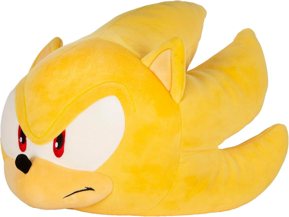 Club Mocchi Mocchi Sonic The Hedgehog Super Sonic Mega Plush Figure 15" - Sonic Collectable Toy for Ages 3+