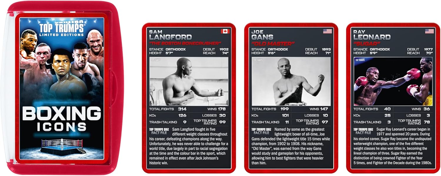 Top Trumps Boxing Icons Limited Edition Entertaining Educational Card Game gift for ages 8 plus