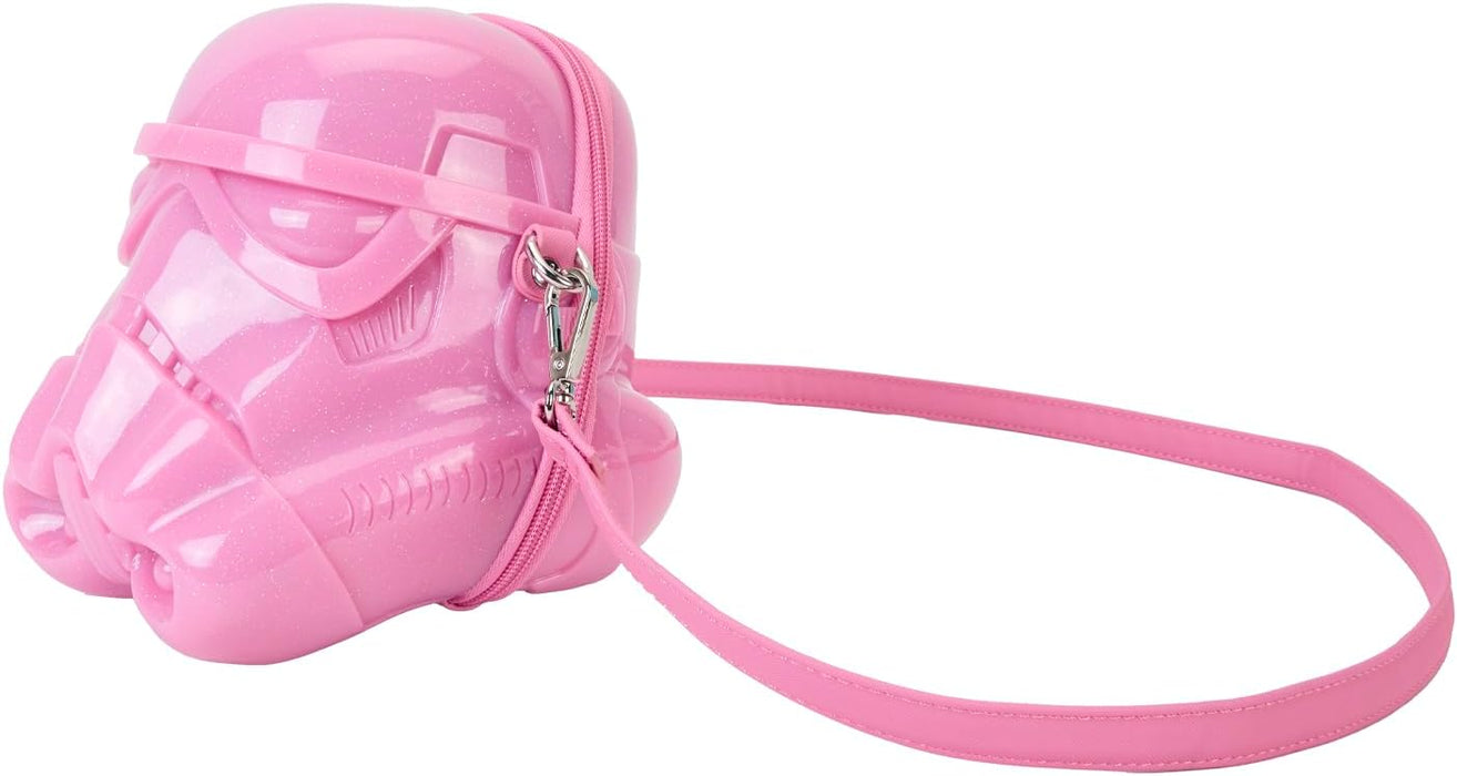 Loungefly Star Wars Neon Stormtrooper Molded Crossbody Bag Pink