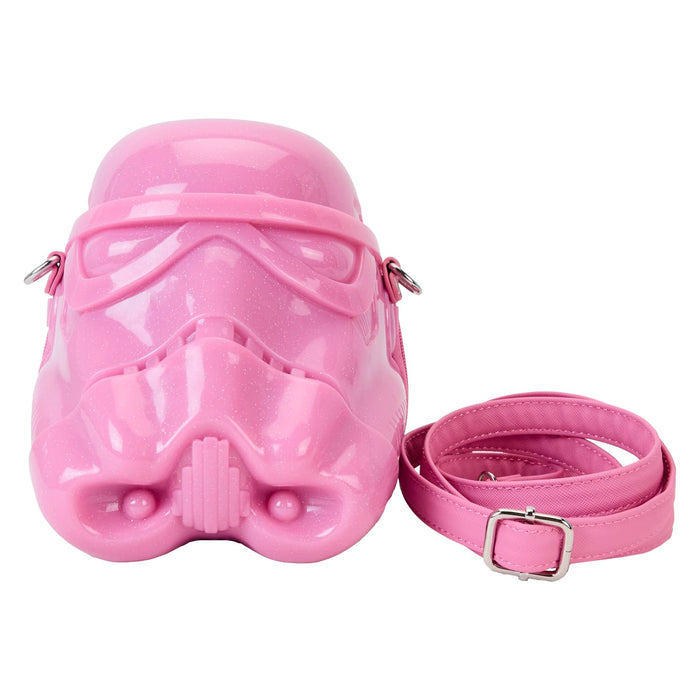 Loungefly Star Wars Neon Stormtrooper Molded Crossbody Bag Pink