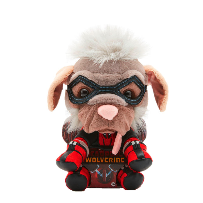 MARVEL Dogpool plush figure (26 cm) - detailed Super Hero plush toy from the MARVEL Studios Deadpool & Wolverine movie, toy for fans & collectors. Modern
