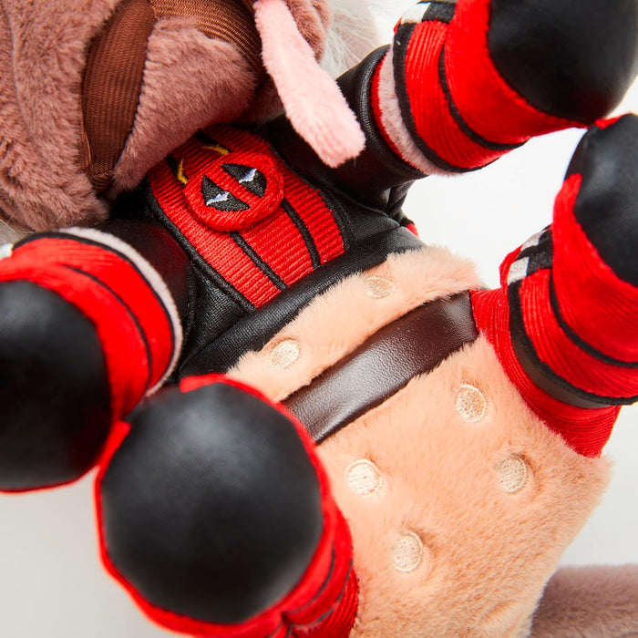 MARVEL Dogpool plush figure (26 cm) - detailed Super Hero plush toy from the MARVEL Studios Deadpool & Wolverine movie, toy for fans & collectors. Modern