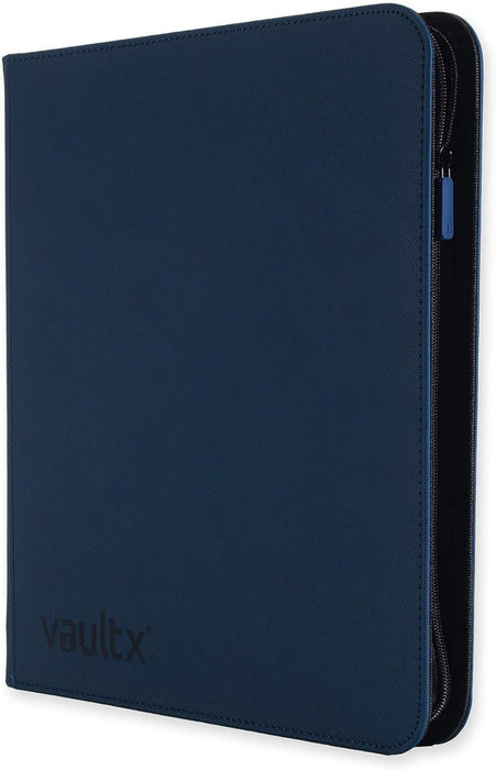 Vault X Premium Exo-Tec XL Zip Binder - 12 Pocket XL Trading Card Album Folder - 624 Side Loading Pocket Binder for TCG (Blue) Blue Xl