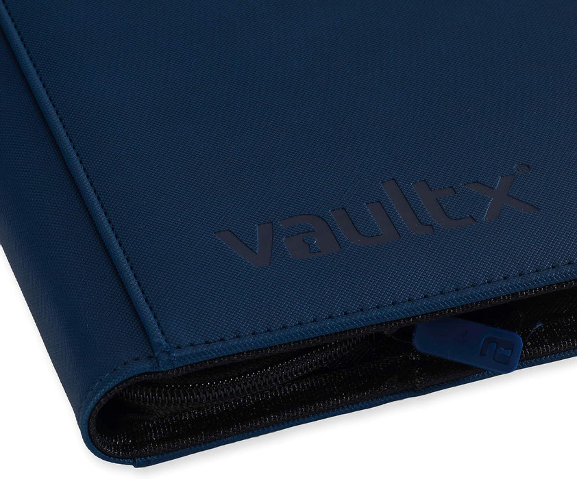Vault X Premium Exo-Tec XL Zip Binder - 12 Pocket XL Trading Card Album Folder - 624 Side Loading Pocket Binder for TCG (Blue) Blue Xl