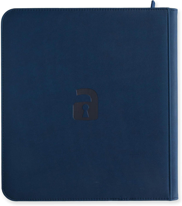 Vault X Premium Exo-Tec XL Zip Binder - 12 Pocket XL Trading Card Album Folder - 624 Side Loading Pocket Binder for TCG (Blue) Blue Xl