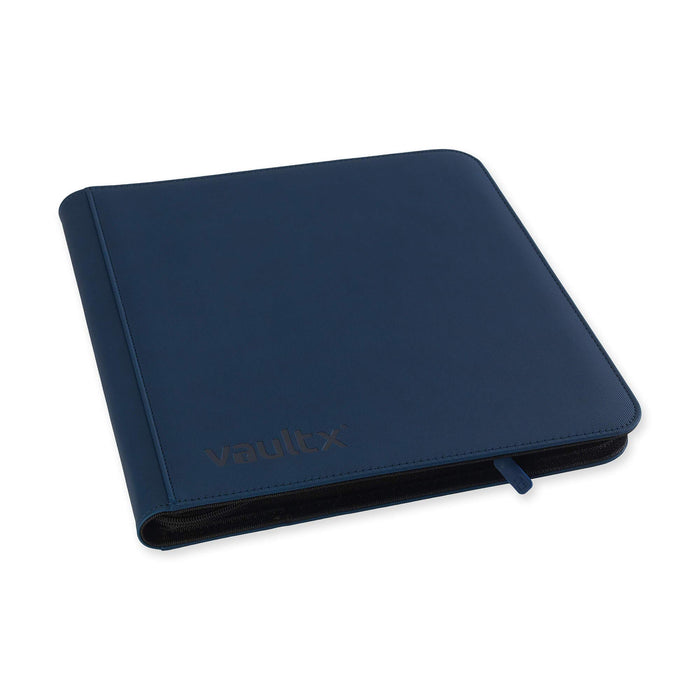 Vault X Premium Exo-Tec XL Zip Binder - 12 Pocket XL Trading Card Album Folder - 624 Side Loading Pocket Binder for TCG (Blue) Blue Xl