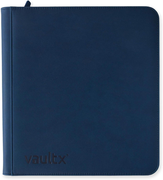 Vault X Premium Exo-Tec XL Zip Binder - 12 Pocket XL Trading Card Album Folder - 624 Side Loading Pocket Binder for TCG (Blue) Blue Xl