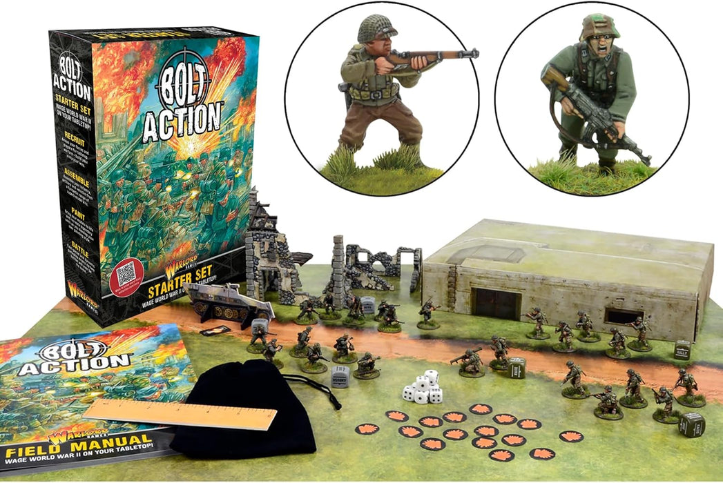 Warlord Games Bolt Action Starter Set - a 28mm World War 2 Strategy Tabletop Battle Game for 2 or more Players Using Miniatures