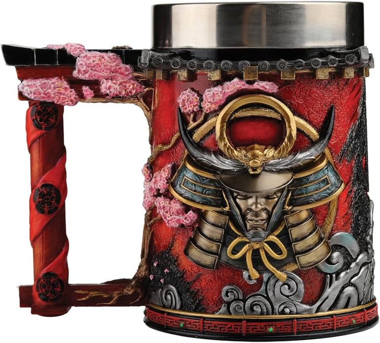Nemesis Now Assassin's Creed Shadows Tankard, Resin, Orange, Official Assassin's Creed Beer Mug, Removable Stainless Steel Insert, Cast in The Finest Resin, Expertly Hand-Painted