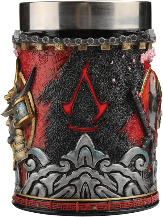Nemesis Now Assassin's Creed Shadows Tankard, Resin, Orange, Official Assassin's Creed Beer Mug, Removable Stainless Steel Insert, Cast in The Finest Resin, Expertly Hand-Painted