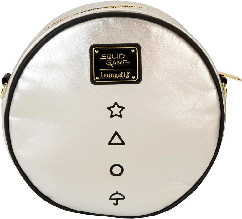 Loungefly Squid Game Dalgona Candy Tin Crossbody Bag with Coin Bag