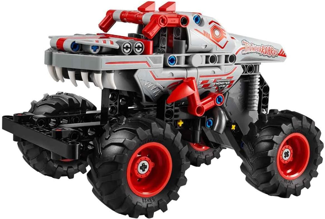 LEGO Technic Pull-Back ThunderROARus, Monster Truck Giocattolo da Costruire, Giochi per Bambini e Bambine da 7 Anni, Idea Regalo di Compleanno per i Fan dei Veicoli e delle Gare Monster Jam 42200