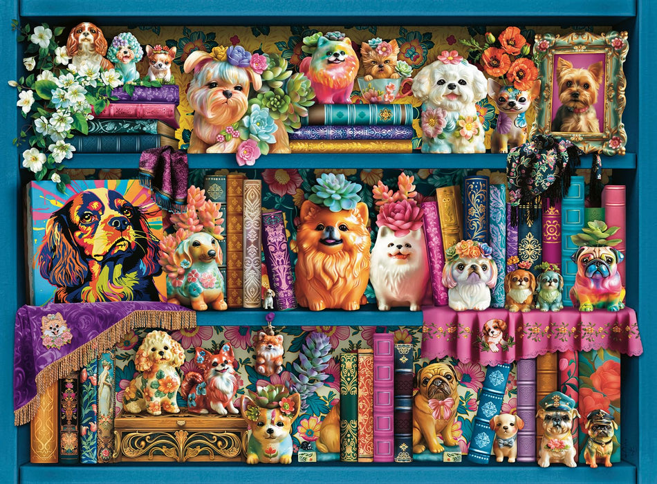 Ravensburger Precious Porcelain Pugs - Animal Jigsaw Puzzle for Adults Age 10 Years Up - 500 Pieces