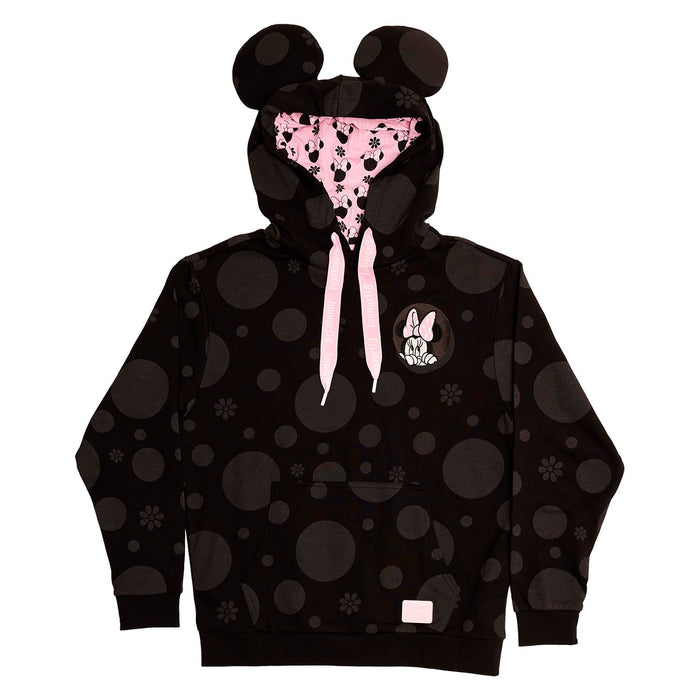 Loungefly Minnie Rocks The Dots Florals Unisex Hoodie Medium
