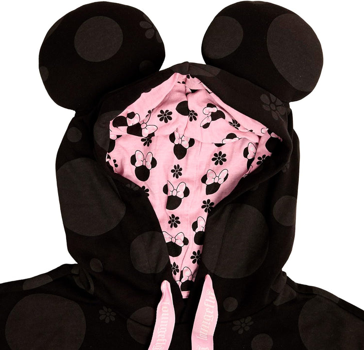 Loungefly Minnie Rocks The Dots Florals Unisex Hoodie Large