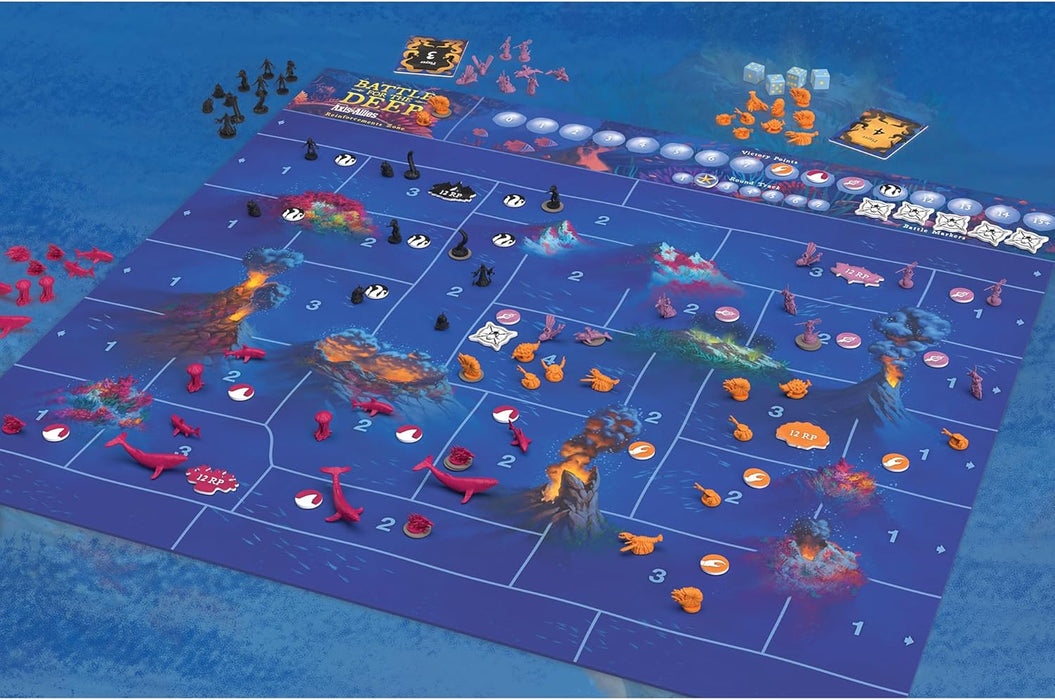 Renegade Games: Battle for The Deep - Powered by Axis & Allies, Board Game, Underwater Setting, Aquatic Factions, 2v2, Ages 14+, 2-4 Players, 90 Min