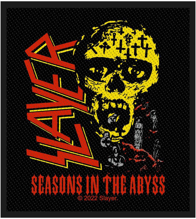 Slayer Seasons In The Abyss Unisex Patch Multicoloured Undefined Band Merch, Bands Accessory Size Black