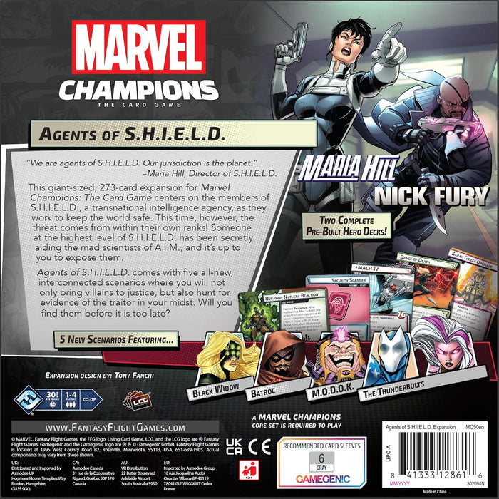 Fantasy Flight Games | Marvel Champions: Agents of S.H.I.E.L.D Expansion | Cooperative Card Game | Ages 14+ | 1-4 Players | 90+ Minutes Playing Time