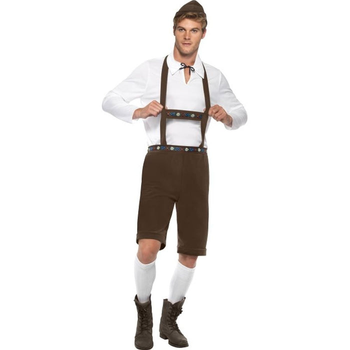 Smiffys Bavarian Man Costume, Brown (Size XL)