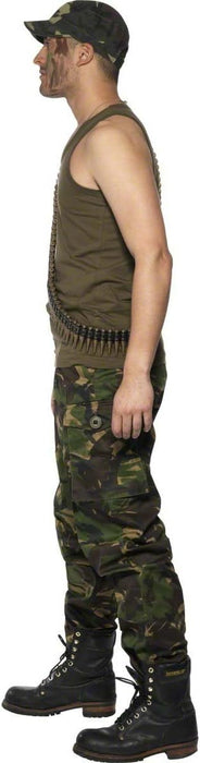 Smiffys Deluxe Khaki Camo Costume, Male, Khaki Green (Size M)