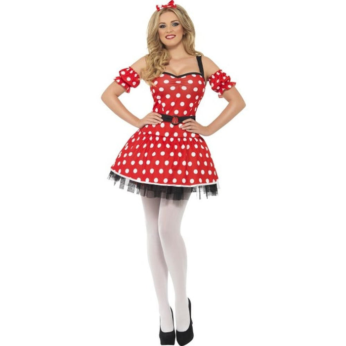 Smiffys Madame Mouse Costume, Red (Size S)