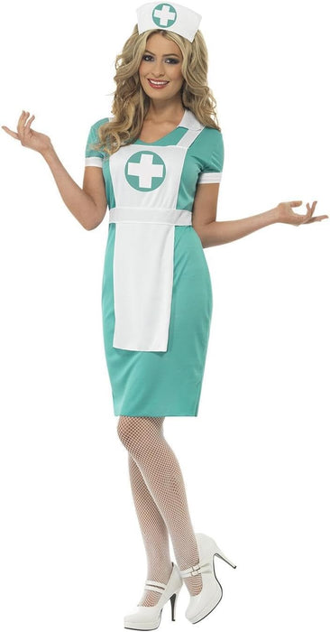 Smiffys Scrub Nurse Costume, Green (Size S)