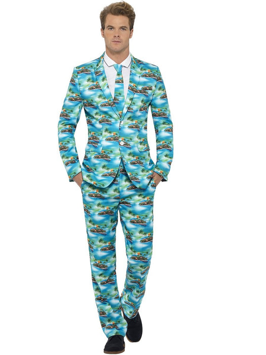 Smiffys Aloha! Suit, Blue (Size M)