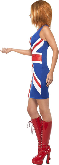 Smiffys Ginger Power, 90s Icon Costume, Union Jack (Size L)