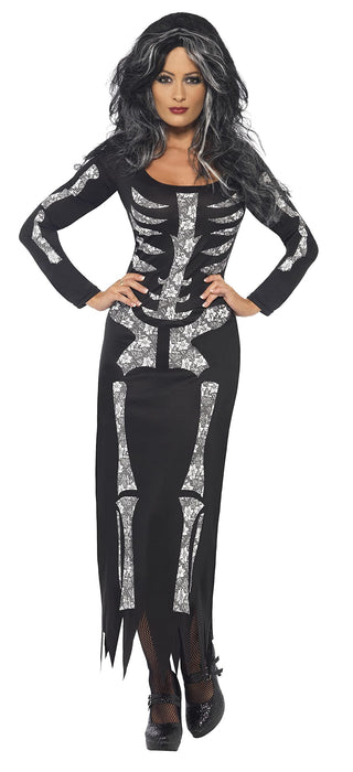 Smiffys Skeleton Costume, Black (Size M)