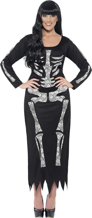 Smiffys Skeleton Costume, Black (Size M)