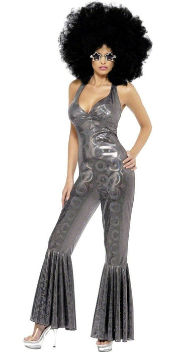 Smiffys Disco Diva Costume, Silver (Size S)