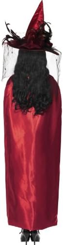 Smiffys Reversible Cape, Red & Black