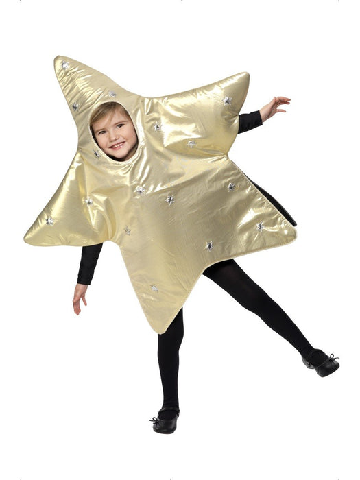 Smiffys Christmas Star Costume, Gold (Size S)