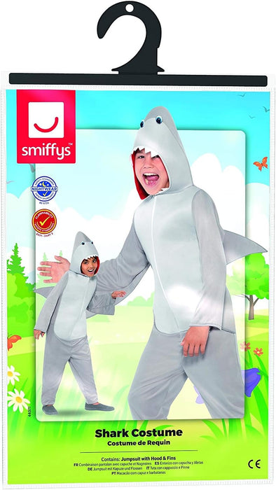 Smiffys Shark Costume, Grey (Size S)