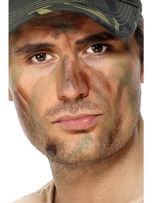 Smiffys Smiffys Make-Up FX, Army Camouflage Kit, Grease, M