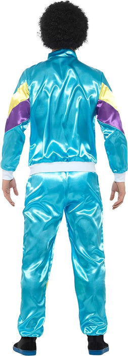 Smiffys 80s Height of Fashion Shell Suit Costume, Blue (Size XL)