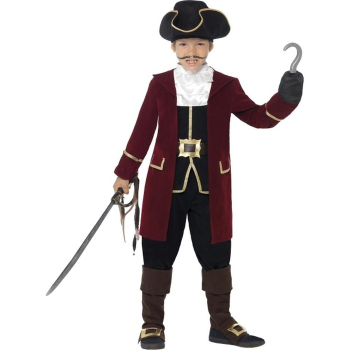 Smiffys Deluxe Pirate Captain Costume, Black (Size S)