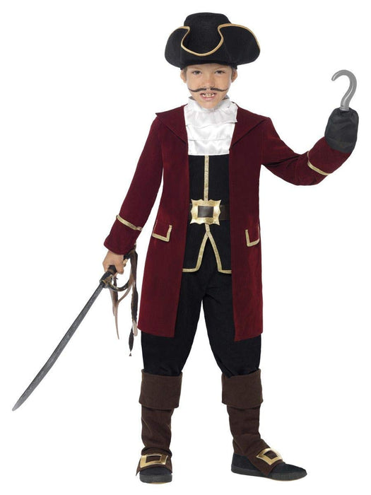 Smiffys Deluxe Pirate Captain Costume, Black (Size M)