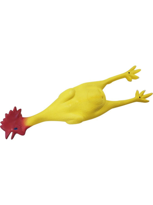 Smiffys Plucked Rubber Chicken, Yellow