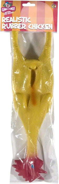 Smiffys Plucked Rubber Chicken, Yellow