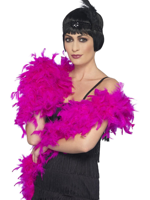 Smiffys Deluxe Boa, Fuchsia