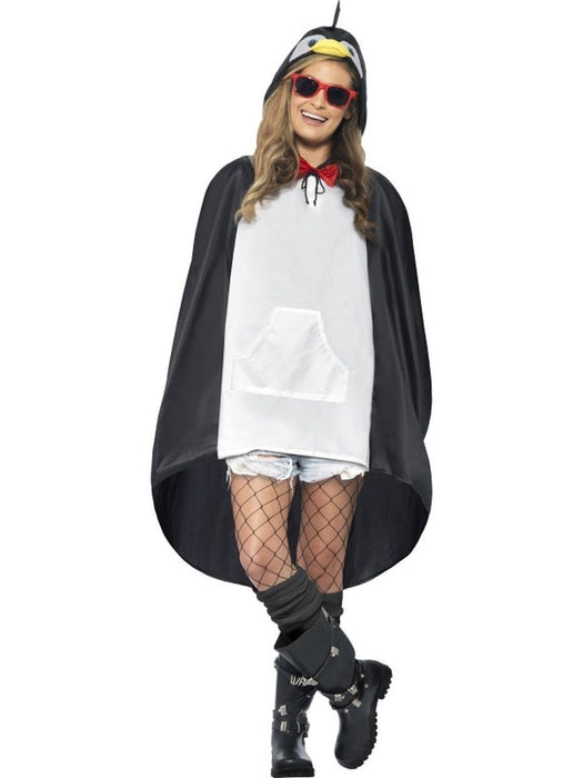 Smiffys Penguin Party Poncho, Black & White