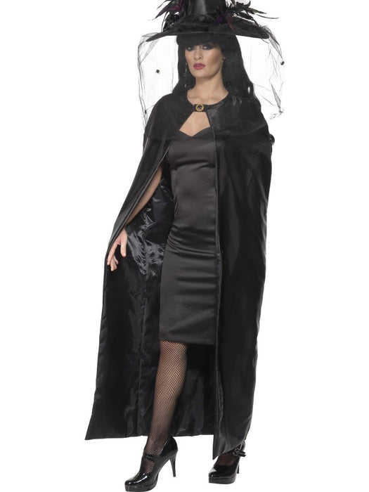 Smiffys Deluxe Witch Cape, Black